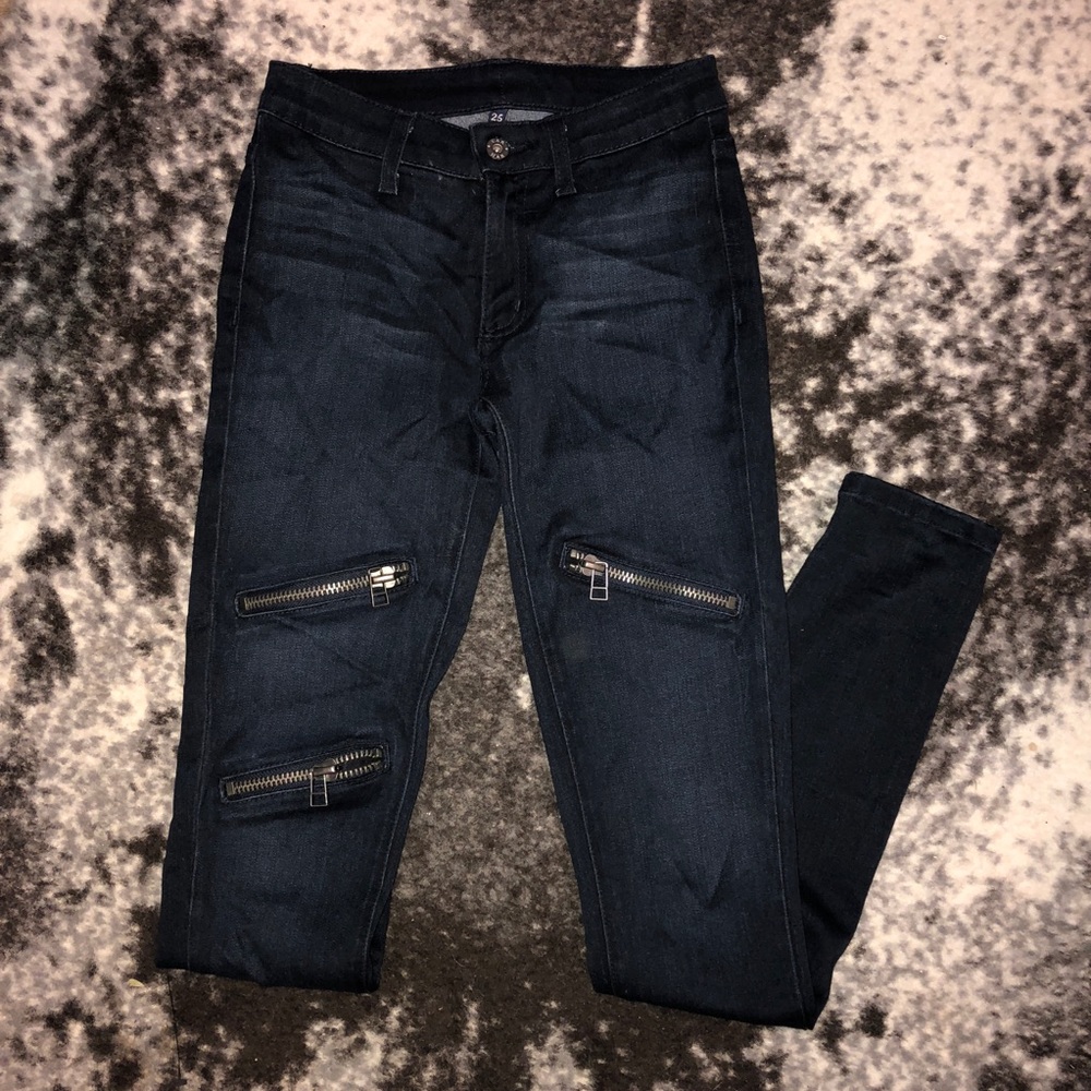 Carmar zipper detail denim